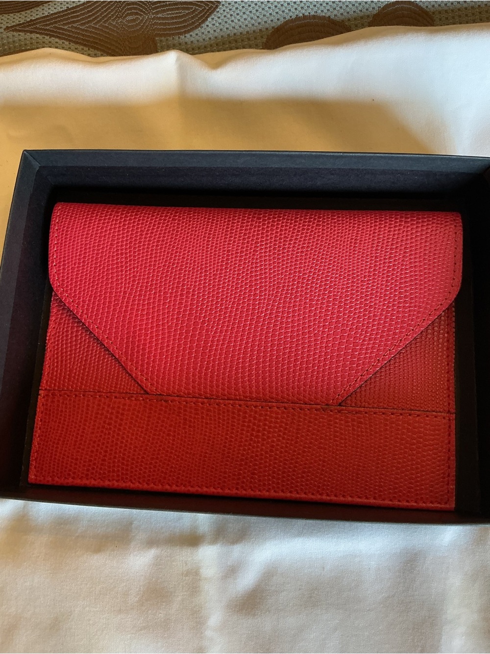 Raika Red Leather Envelope clutch